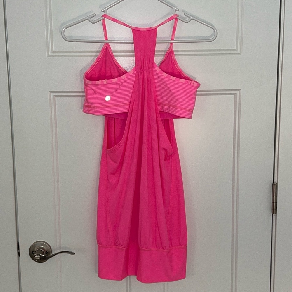 Lululemon No Limits Tank Pink stripe Size 8 P12 - Picture 4 of 7